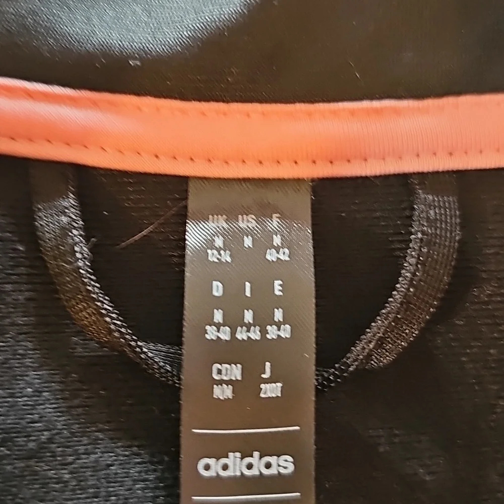 Adidas Black Jacket with Pink Stripes Size M - Picture 2 of 5